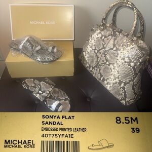 Michael Kors Snakeskin Embossed Bag and Sandals